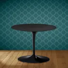Konferenční stolek Eero Saarinen Tulip H 41 v keramické barvě Domoos, vyrobeno v Itálii - šarlatová Viadurini