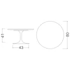 Tulipánový konferenční stolek Eero Saarinen H 41 z keramiky Entzo Made in Italy - Scarlet Viadurini