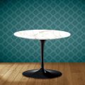 Konferenční stolek Tulipán Eero Saarinen H 41 z keramiky Entzo Made in Italy - Scarlet