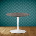 Konferenční stolek Tulip Eero Saarinen H 41 z keramiky Kira Made in Italy - Scarlet