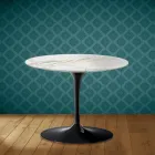 Konferenční stolek Eero Saarinen Tulip H 41 z leštěné keramiky, vyrobený v Itálii - Scarlet Viadurini