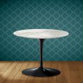 Konferenční stolek Eero Saarinen Tulip H 41 z leštěné keramiky, vyrobený v Itálii - Scarlet