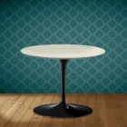 Konferenční stolek Eero Saarinen Tulip H 41 v keramice Marmorio, vyrobeno v Itálii - Scarlet Viadurini