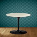 Konferenční stolek Eero Saarinen Tulip H 41 v keramice Marmorio, vyrobeno v Itálii - Scarlet