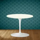 Konferenční stolek Eero Saarinen Tulip H 41 z keramiky Moonè, vyrobený v Itálii - Scarlet Viadurini