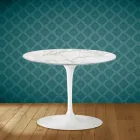 Tulipánový konferenční stolek Eero Saarinen H 41 z keramiky Morpheus Made in Italy - Scarlet Viadurini