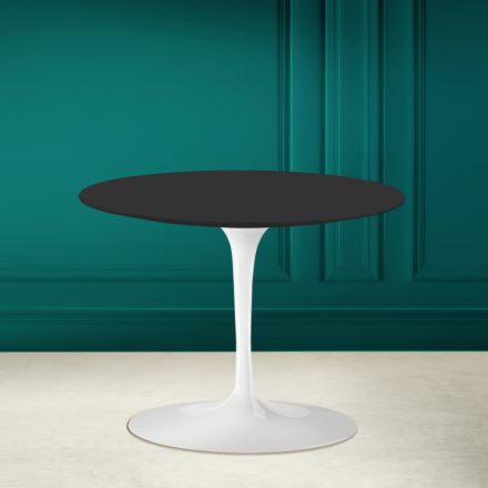 Tulipánový konferenční stolek Eero Saarinen H 41 in Noir Soft Ceramic Made in Italy - Scarlet Viadurini