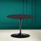 Tulipánový konferenční stolek Eero Saarinen H 41 in Noir Soft Ceramic Made in Italy - Scarlet Viadurini