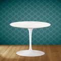 Konferenční stolek Tulip Eero Saarinen H 41 z keramiky Rem Made in Italy - Scarlet