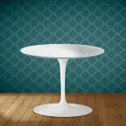 Konferenční stolek Eero Saarinen Tulip H 41 v keramice Salina, vyrobeno v Itálii - Scarlet Viadurini