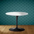 Konferenční stolek Eero Saarinen Tulip H 41 v keramice Salina, vyrobeno v Itálii - Scarlet Viadurini