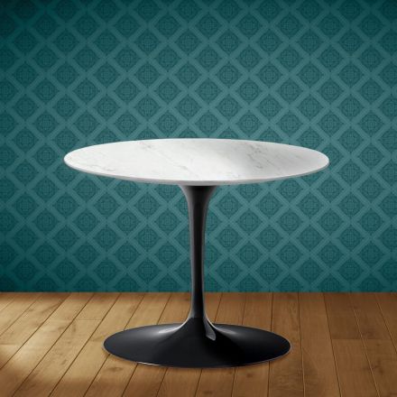 Konferenční stolek Eero Saarinen Tulip H 41 v keramice Salina, vyrobeno v Itálii - Scarlet Viadurini