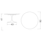 Konferenční stolek Tulipán Eero Saarinen H 41 z keramiky Sirius Made in Italy - Scarlet Viadurini