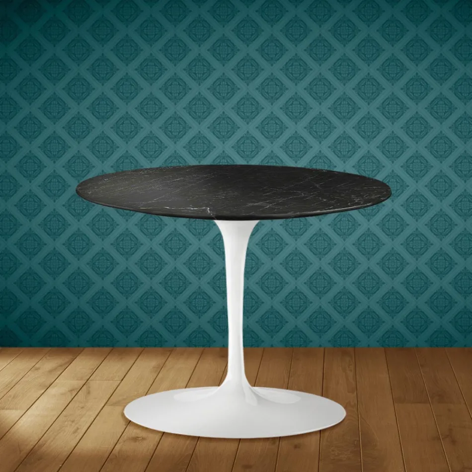 Konferenční stolek Eero Saarinen Tulip H 41 v keramice Somnia, vyrobeno v Itálii - Scarlet Viadurini
