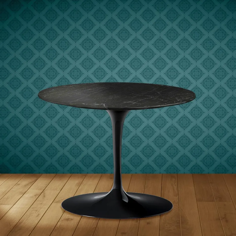 Konferenční stolek Eero Saarinen Tulip H 41 v keramice Somnia, vyrobeno v Itálii - Scarlet Viadurini