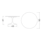 Tulipánový konferenční stolek Eero Saarinen H 41 celožilová sochařská keramika Made in Italy - Scarlet Viadurini