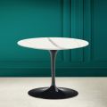 Tulip Eero Saarinen H 41 konferenční stolek v plné žíle sochařská keramika Made in Italy - Scarlet