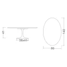 Konferenční stolek Tulipán Eero Saarinen H 41 Oval s černým tekutým laminátem - Scarlet Top Viadurini