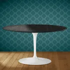 Konferenční stolek Eero Saarinen H 41 Oval Tulip, keramika Somnia, vyrobeno v Itálii - Scarlet Viadurini