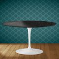 Konferenční stolek Eero Saarinen H 41 Oval Tulip, keramika Somnia, vyrobeno v Itálii - Scarlet