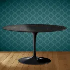Konferenční stolek Eero Saarinen H 41 Oval Tulip, keramika Somnia, vyrobeno v Itálii - Scarlet Viadurini