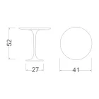 Konferenční stolek Tulipán Eero Saarinen H 52 v bílém tekutém laminátu Made in Italy - Scarlet Viadurini