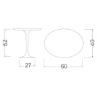 Konferenční stolek Tulipán Eero Saarinen H 52 Oval z mramoru Arabescato Made in Italy Viadurini