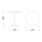 Konferenční stolek Tulipán Eero Saarinen H 52 kulatý z tmavého mramoru Emperador Made in Italy - Scarlet Viadurini