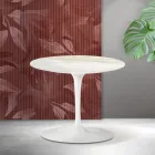Konferenční stolek Saarinen Tulip V 39 cm, keramika Florim Calacatta Gold Matt - Scarlet Viadurini
