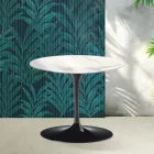 Konferenční stolek Saarinen Tulip, výška 39 cm, lesklý keramický Statuario Florim - šarlatový Viadurini