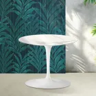 Konferenční stolek Saarinen Tulip, výška 39 cm, lesklý keramický Statuario Florim - šarlatový Viadurini