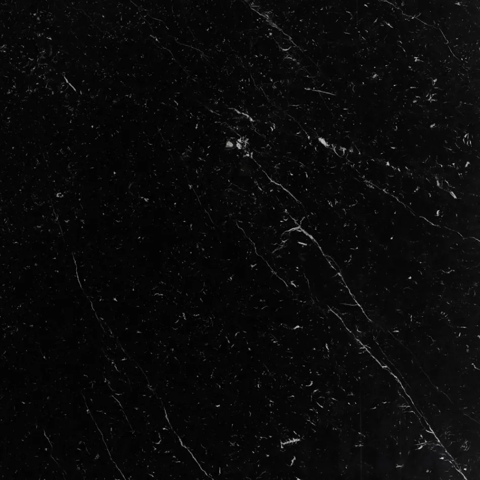 Kulatý konferenční stolek Tulip Saarinen H 39 z černého mramoru Marquinia Made in Italy - Scarlet Viadurini