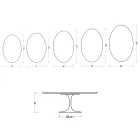 Konferenční stolek Saarinen Tulip V 41 cm z matné keramiky Florim Statuario - šarlatová Viadurini