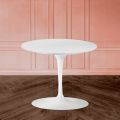 Konferenční stolek Tulip Saarinen H 41 s deskou z bílého tekutého laminátu Made in Italy - Scarlet
