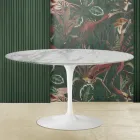 Konferenční stolek Tulip Saarinen H 41 s deskou z mramoru Arabescato Made in Italy Viadurini