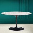 Tulip Saarinen H 41 oválný konferenční stolek z keramiky Calacatta Antique White - Scarlet Viadurini