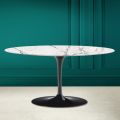 Tulip Saarinen H 41 oválný konferenční stolek z neviditelné výběrové keramiky Made in Italy - Scarlet