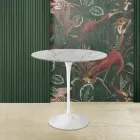 Tulip Saarinen H 52 oválný konferenční stolek z carrarského mramoru Statuarietto Made in Italy - Scarlet Viadurini