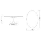 Konferenční stolek Tulip Saarinen Oval H 41 v absolutní bílé Made in Italy - Scarlet Viadurini