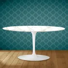 Tulip Saarinen oválný konferenční stolek H 41 z keramiky Entzo Made in Italy - Scarlet Viadurini