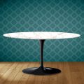 Tulip Saarinen oválný konferenční stolek H 41 z keramiky Entzo Made in Italy - Scarlet