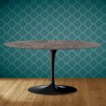 Oválný konferenční stolek Tulip Saarinen H 41 z keramiky Kira Made in Italy - Scarlet