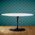 Tulip Saarinen oválný konferenční stolek H 41 z keramiky Morpheus Made in Italy - Scarlet