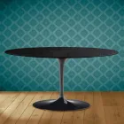 Oválný konferenční stolek Tulip Saarinen H 41 z keramiky Sirius Made in Italy - Scarlet Viadurini