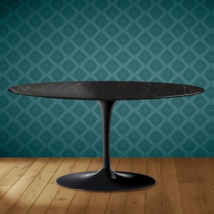 Konferenční stolek Saarinen Oval Tulip H 41 v keramice Somnia, vyrobeno v Itálii - Scarlet Viadurini