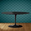 Konferenční stolek Saarinen Oval Tulip H 41 v keramice Somnia, vyrobeno v Itálii - Scarlet