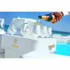 Konferenční stolek - plovoucí zásobník umělé kůže a plexiskla námořních Trona Viadurini