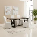 Stůl z borovicového dřeva 200x100 cm s antickým podnožím - Aieta Viadurini