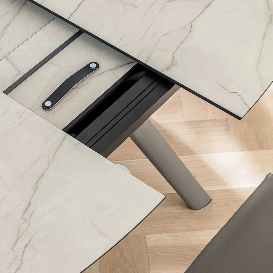 Rozkládací sudový stůl na 170 cm z vrstveného HPL - Convivio Viadurini