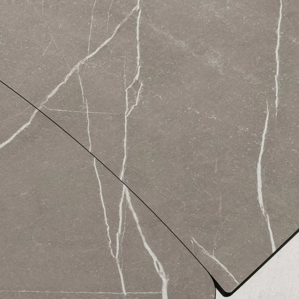 Rozkládací sudový stůl na 240 nebo 280 cm z HPL a kovu - Současnost Viadurini